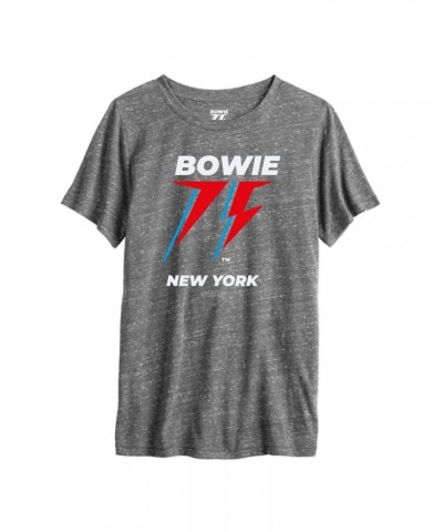 David Bowie Bowie 75 New York Womens Grey T-shirt $12.25 Shirts