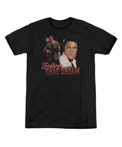 Elvis Presley Shirt | FOLLOW THAT DREAM Premium Ringer Tee $11.00 Shirts