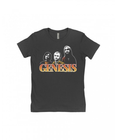 Genesis Ladies' Boyfriend T-Shirt | Retro Ombre Band Image Distressed Shirt $7.98 Shirts
