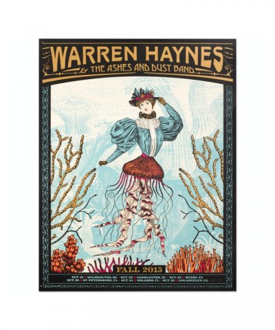 Warren Haynes Fall Tour 2015 Ocean Poster $15.00 Decor