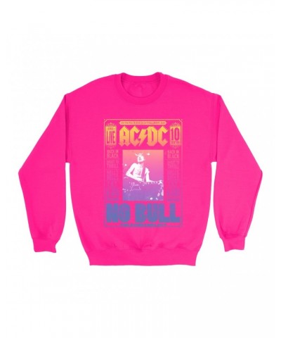 AC/DC Bright Colored Sweatshirt | Rainbow Ombre No Bull Cover Sweatshirt $12.93 Sweatshirts